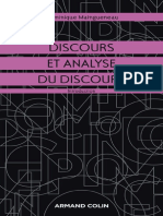 Discours Et Analyse Du Discours - Maingueneau, Dominique
