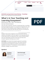 What's in Your Teaching and Learning Ecosystem - EDUCAUSE