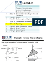 Multi-variable calc schedule