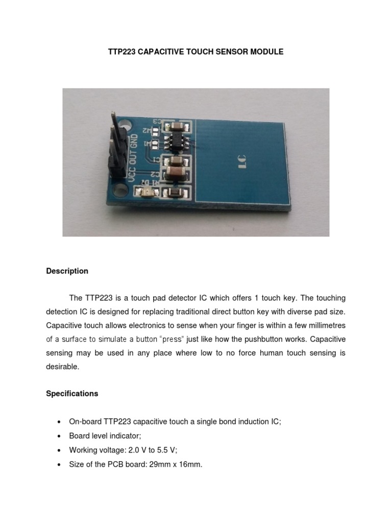 Ttp223 Module | PDF