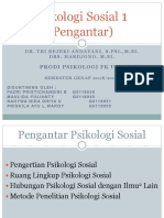 Pengantar Psikologi Sosial 1 UNS 2019 Kelas B Kelompok 5