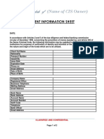 F Rom The Desk Of: Client Information Sheet