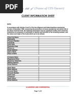 Client Information Sheet Template | PDF