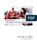 APA Style - 6 Edition: Latest Revision: September 2017