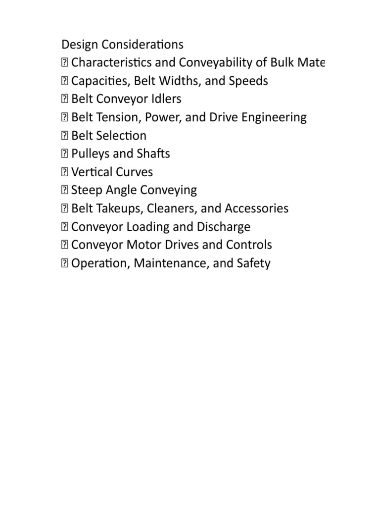Conveyor Belt Design Calculations | PDF | Belt (Mechanical ...