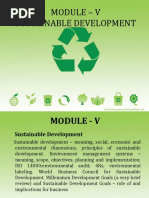 I. Sustainable Development