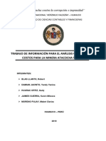 Análisis de costos para la minera Atacocha S.A.A