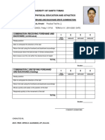 Table Tennis Combination Rubric