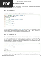 More Control Flow Tools: 4.1. Statements