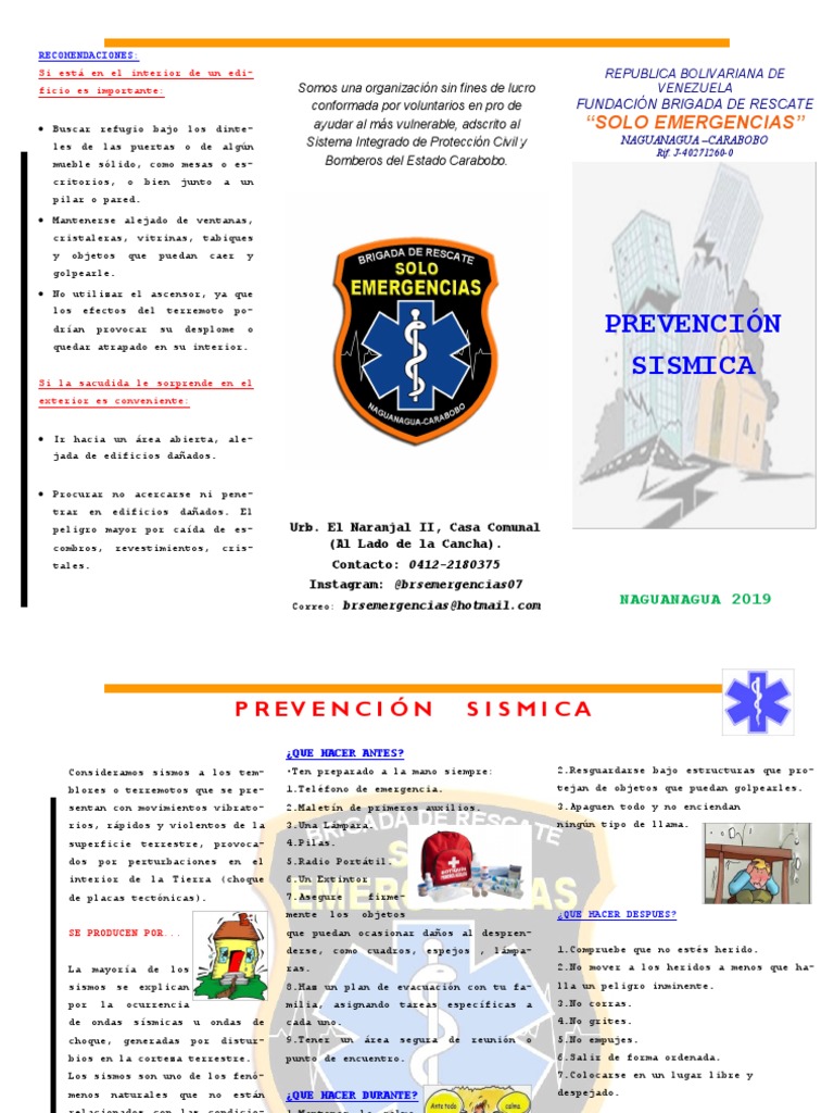 Recomendaciones de Protección Civil | PDF | Sismología | Temblores