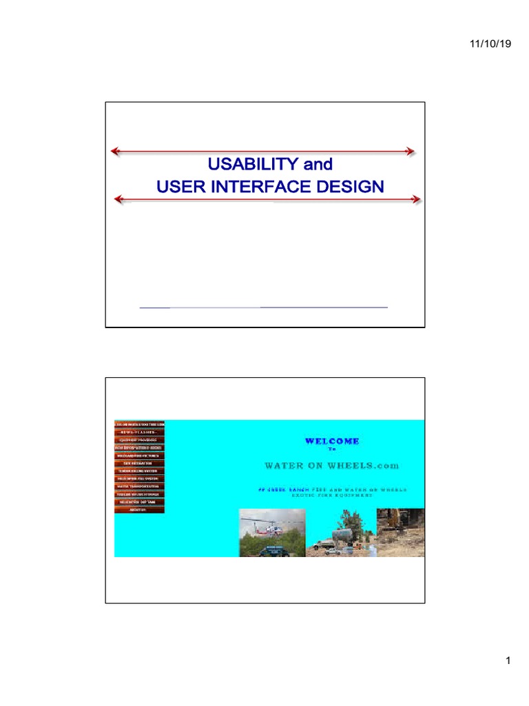 Usability and User Interface Design: Click To Edit Master Subtitle ...