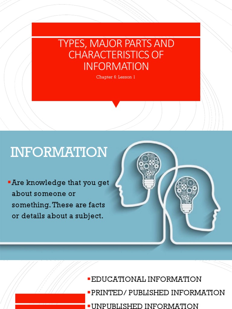 Characteristics and Types of Information | PDF | News | Information