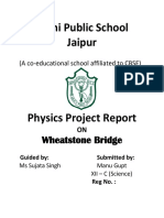 CBSE Physics Project Report on Wheatstone Bridge