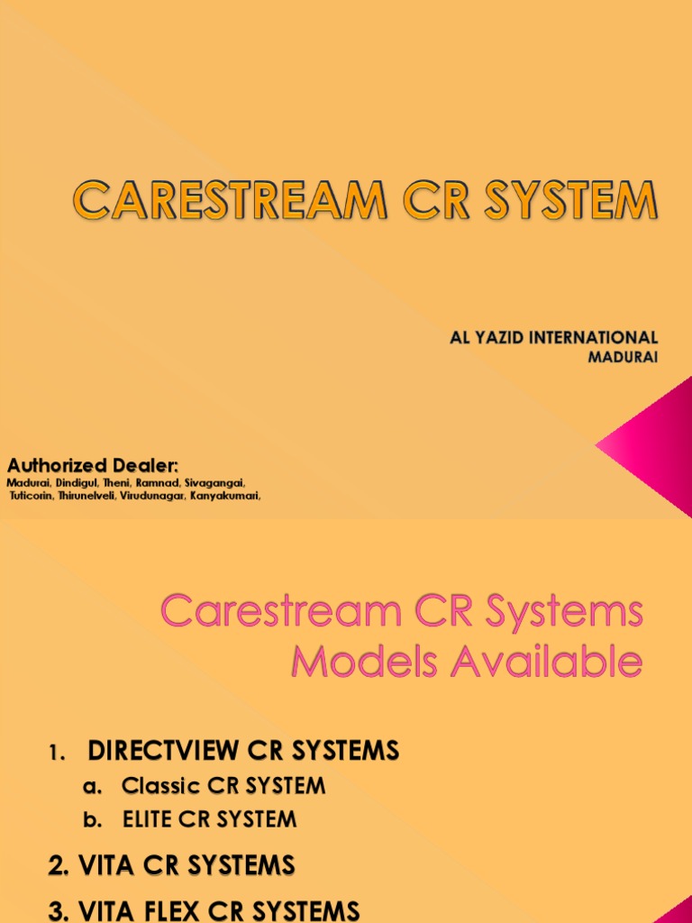 Carestream CR Systems Overview and Models | PDF