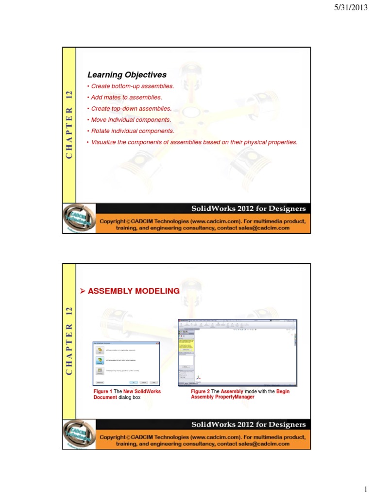 Learning Objectives: Assembly Modeling | PDF | Top Down And Bottom Up ...