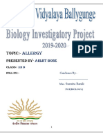Allergy Investigatory Project Biology Class 12