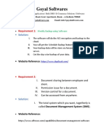 Goyal Softwares: Requirement 1