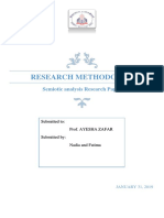 Research Methodolgy: Semiotic Analysis Research Paper