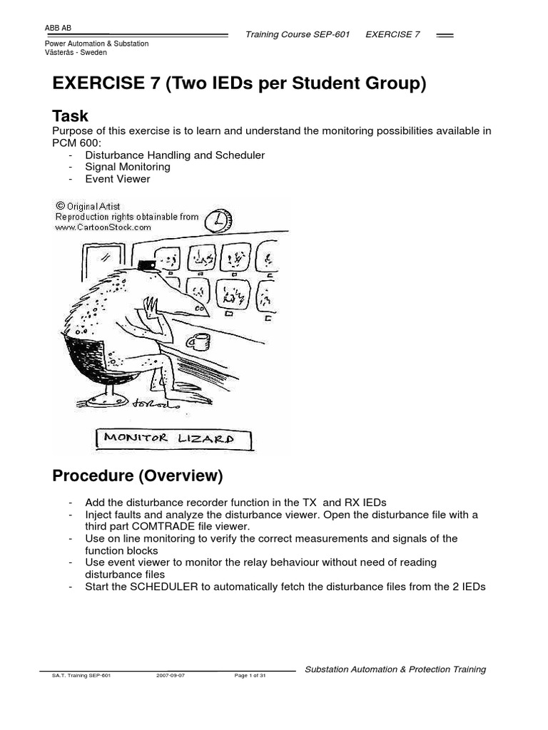 Automated SEP Monitoring Exercise | PDF | Automation | Electrical ...