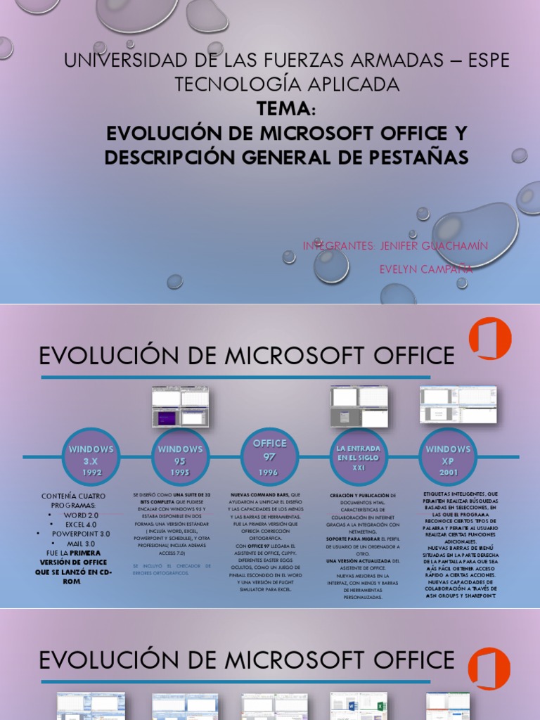 Evolucion Microsoft | PDF | Microsoft Office | Microsoft PowerPoint