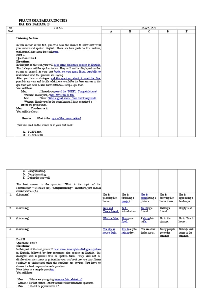 Pra Un Sma Bahasa Inggris B 1 Doc Bamboo Machu Picchu