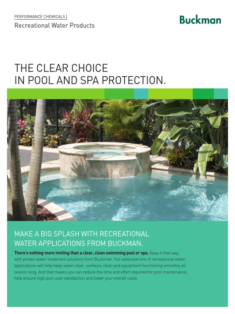 BUCKMAN POOLS Brochure Europe PDF Swimming Pool Physical Sciences