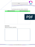 Instrucciones.: Escribe Por Lo Medos Cinco Diferencias Entre Seres Autótrofos y Heterótrofos