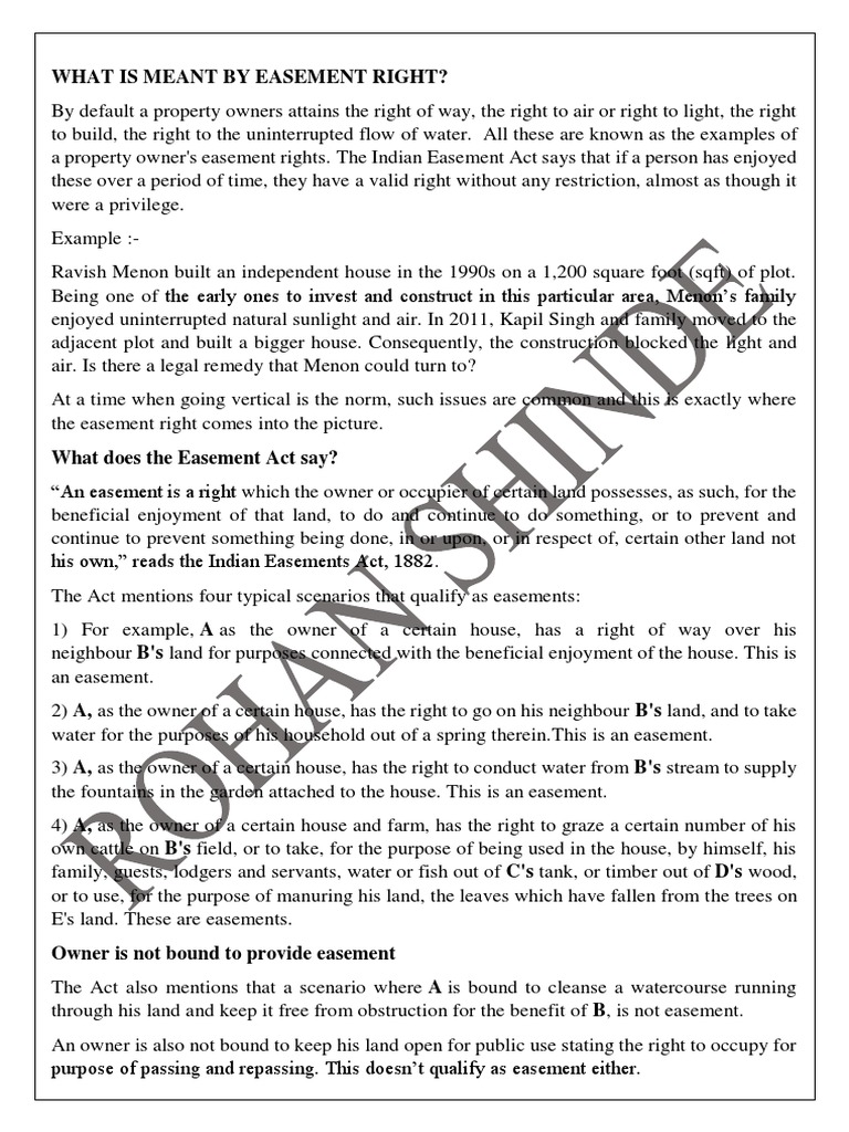 What Is Meant by Easement Right | PDF | Easement | Government Information