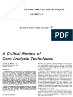 A Critical Review of Core Analysis Techniques D.K. Keelan: This Article Begins On The Next Page