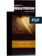 Handbook of Biblical Criticism by Richard N Soulen 4th Edition PDF