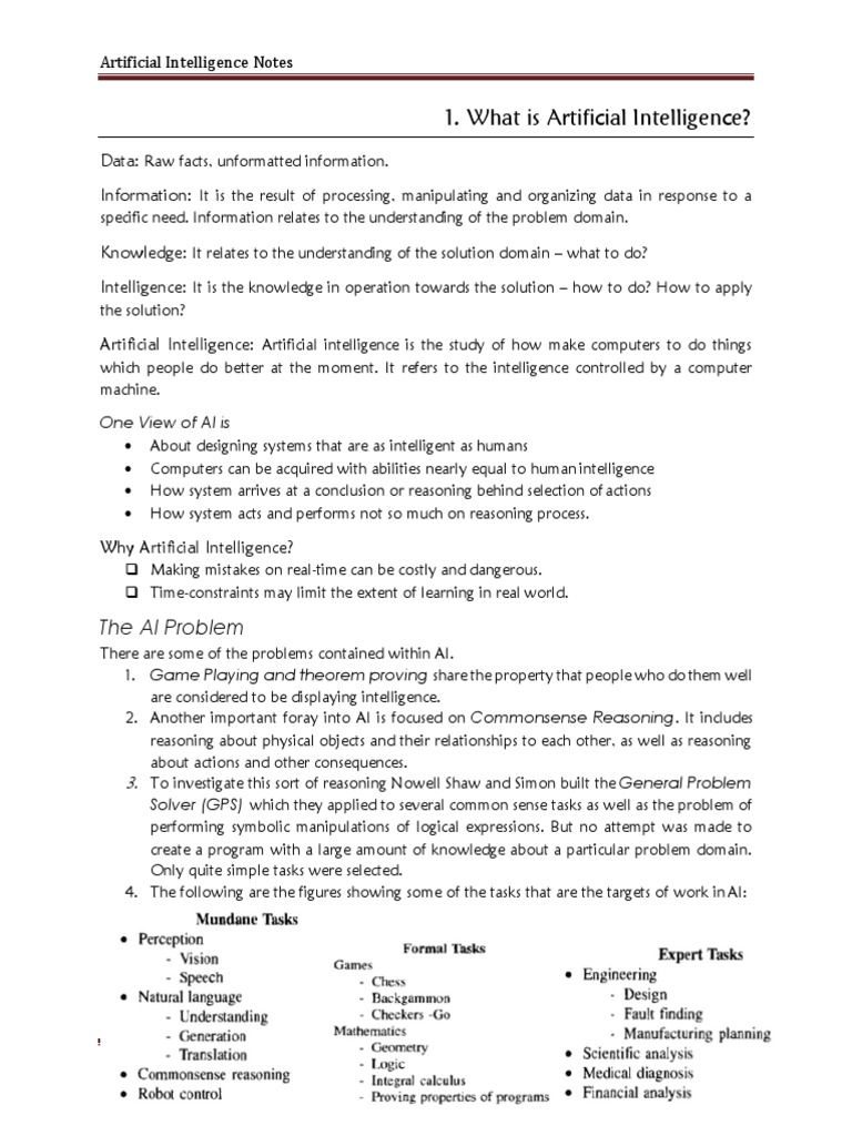 Understanding Artificial Intelligence Concepts | PDF | Artificial ...