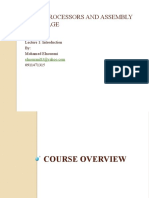 Microprocessors and Assembly Language EC4121: Lecture 1: Introduction By: Mohamed Elnourani 0911471315