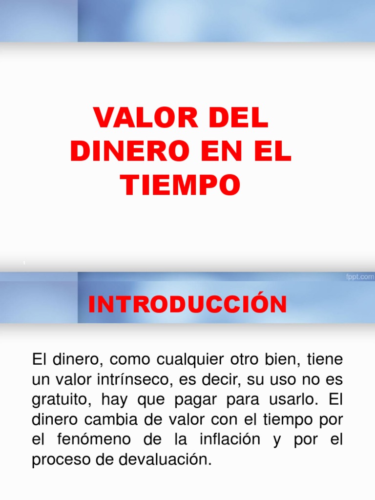 Valor Del Dinero en El Tiempo | PDF | Interés | Capital (economía), image size:768x1024