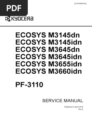 Ecosys M3145dn Series Service Manual Photocopier Equipment