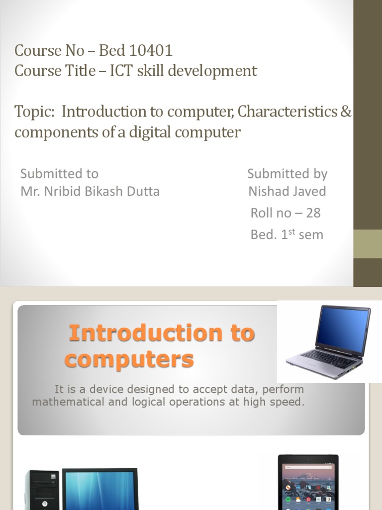 ICT Skill Development: Computer Basics | PDF | Electronics | Computing