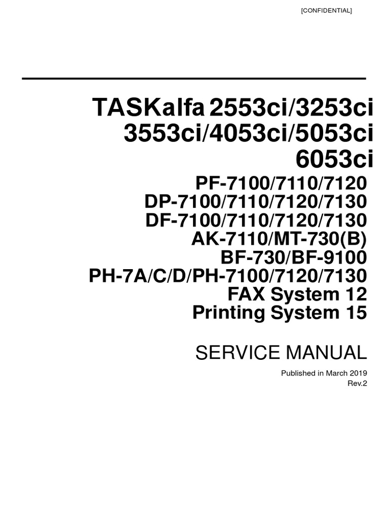 Taskalfa 2553ci Series And Options Service Manual Electrical Connector Photocopier