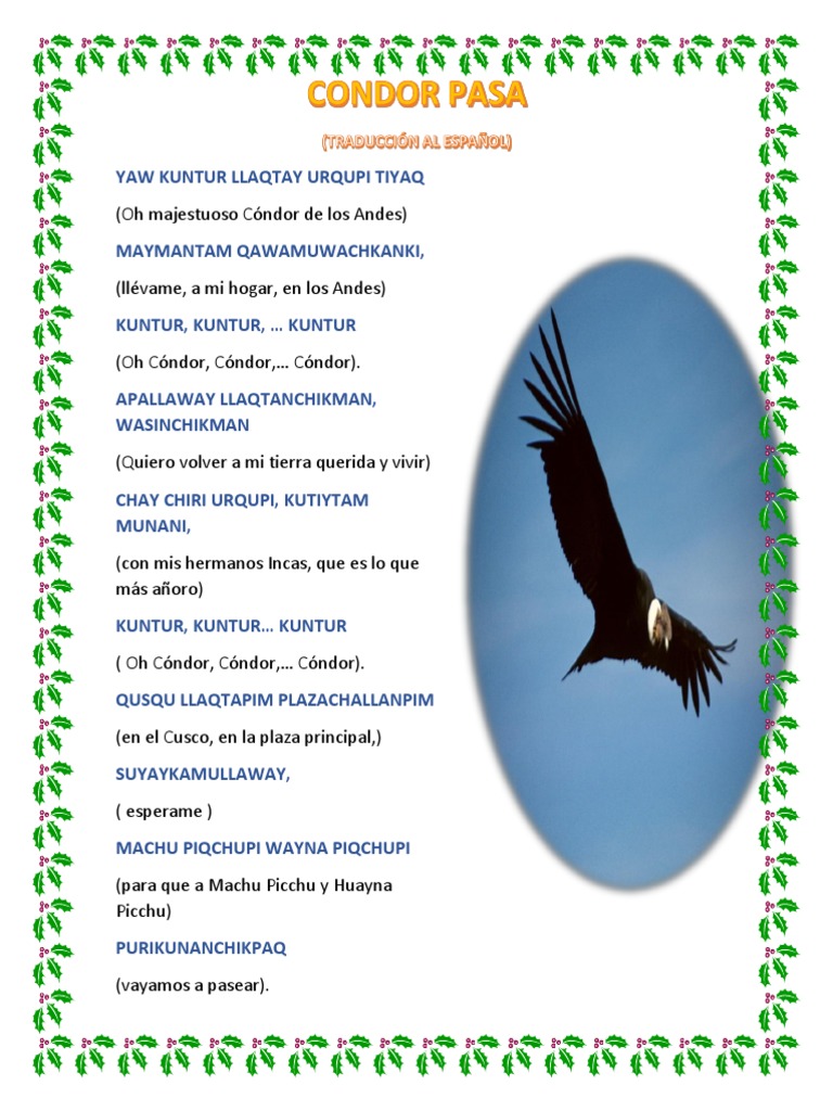 Cancion Condor Pasa PDF