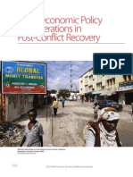 Macroeconomic Policy Considerations in Post-Conflict Recovery