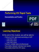 Performing HIV Rapid Tests: Demonstration and Practice