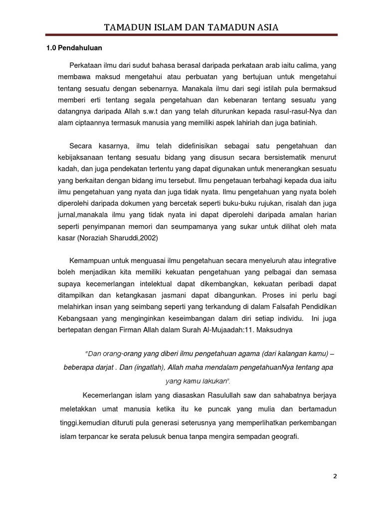 Aktiviti Penterjemahan Tamadun Islam Membentuk Tamadun Eropah Pdf