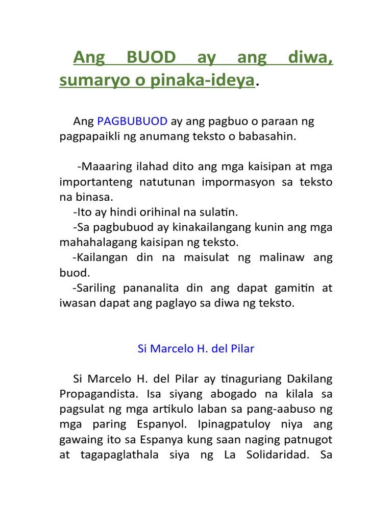 Buod | PDF