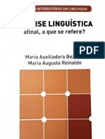 Análise Linguistica: Afinal A Que Se Refere?