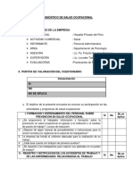 Diagnóstico de Salud Ocupacional HPP