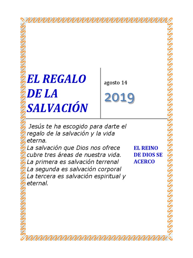 El Regalo de la Salvación Familiar | PDF | Salvación | eucaristía