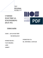 Unified Electrical Engineering (ELE 151) : Term Paper