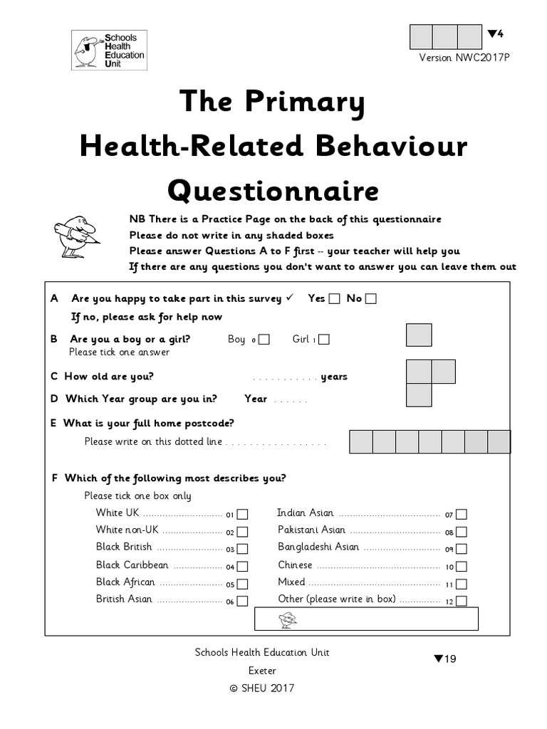 The Health Related Behaviour Survey 2017 | PDF | Drink | Potato Chip