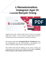 6 Cara Memaksimalkan Profile Instagram PDF
