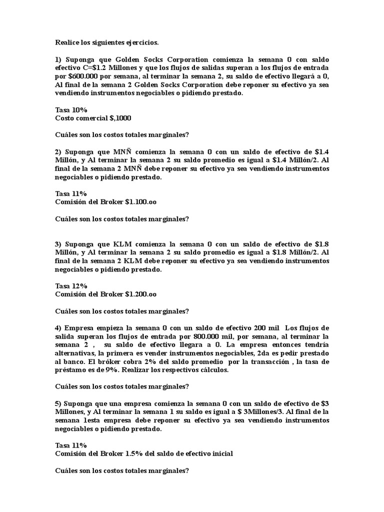 Ejercicios Finanzas Corporativas 2 | PDF