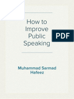 How To Improve Public Speaking