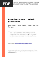 Pena Pereira Torres, Eneida y Pereira (..) (2016). Pesquisando Com o Metodo Psicanalitico